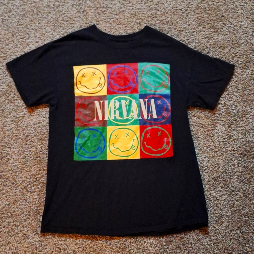 Nirvana Black T-Shirt Medium Unisex